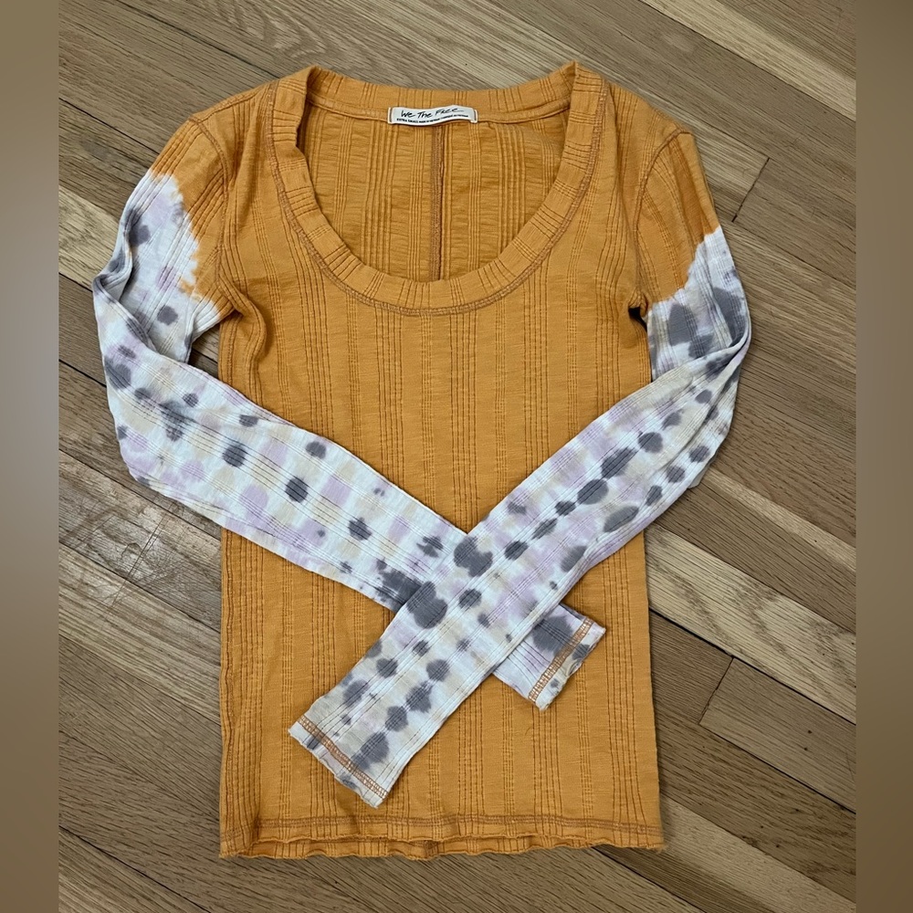We The Free Big Sur Amber Combo Ribbed Long
Sleeve Scoop Neck Top
